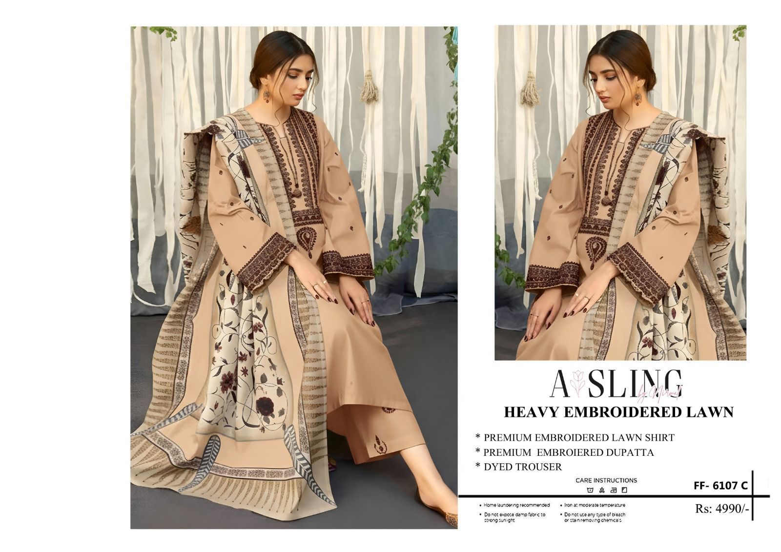 Embroidered lawn
