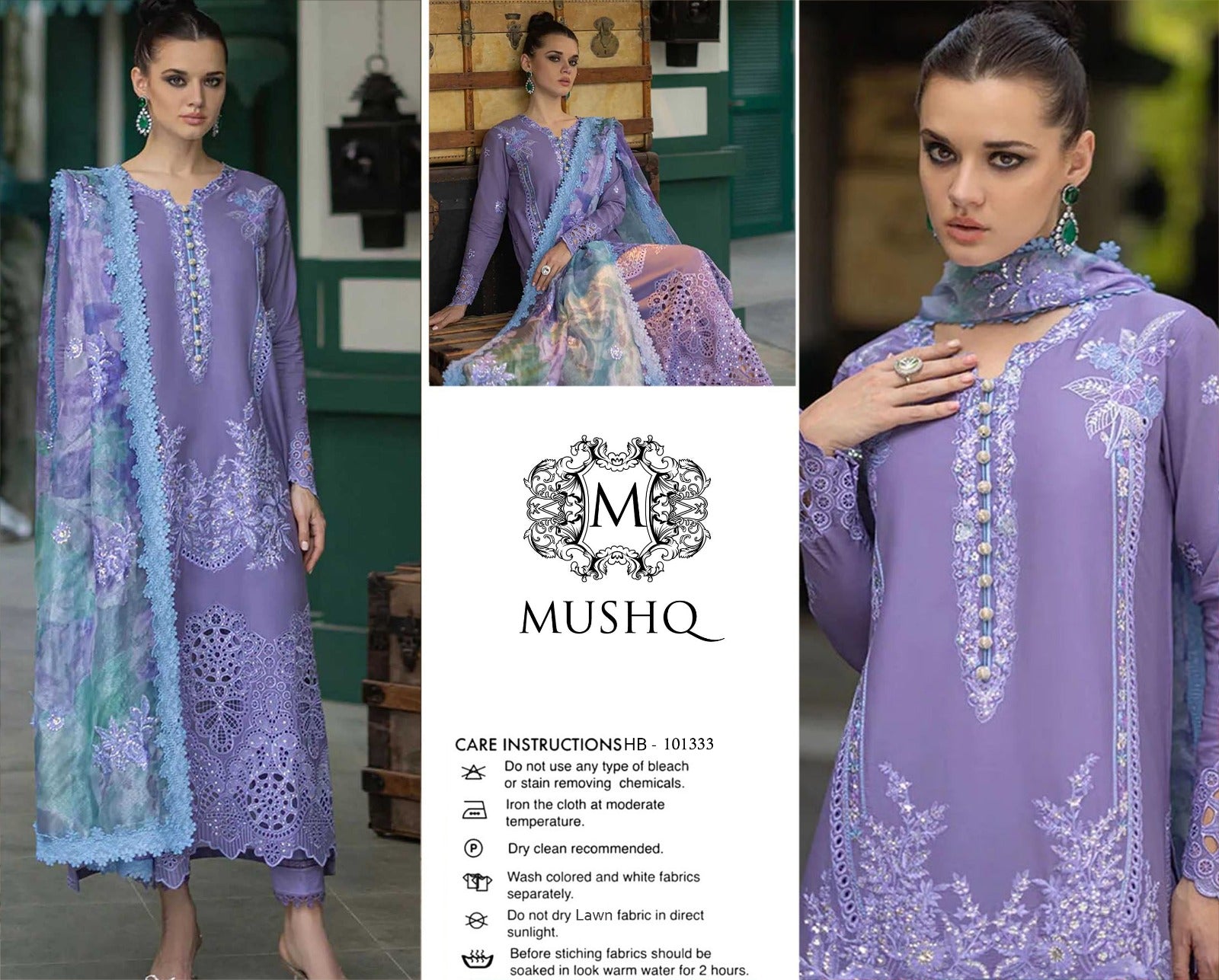 Embroidered lawn