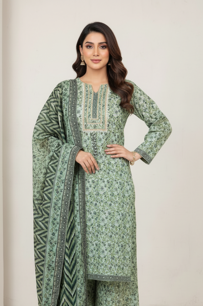 Printed lawn
