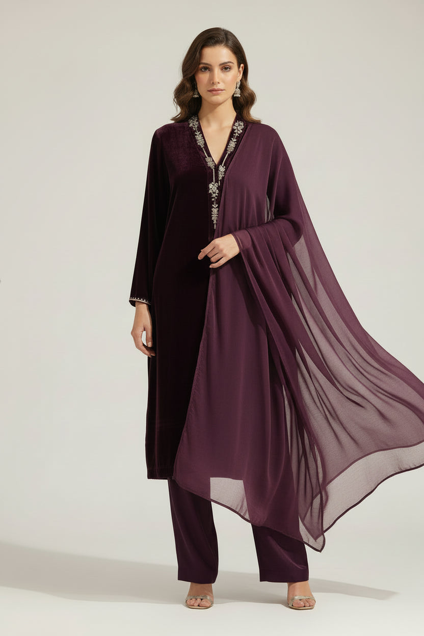 Deep Plum Velvet