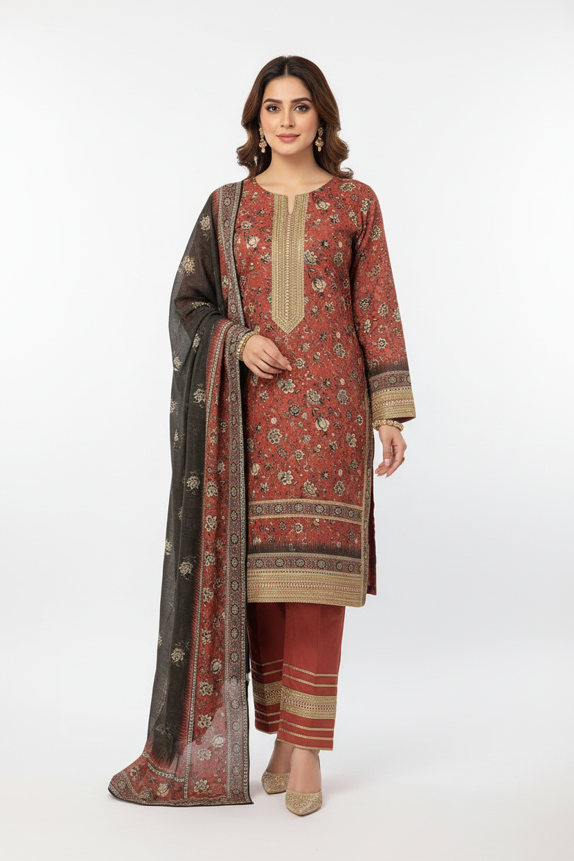 Printed lawn dress